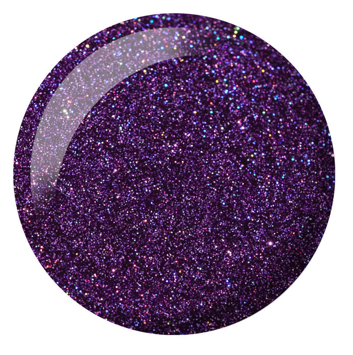 DND DC Mermaid Soak off Gel in holographic glitter - #251 Dark Purple