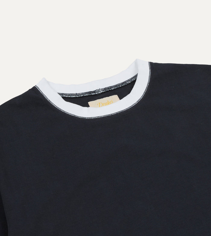 Drake's & Mr Camel Navy Ringer T-Shirt