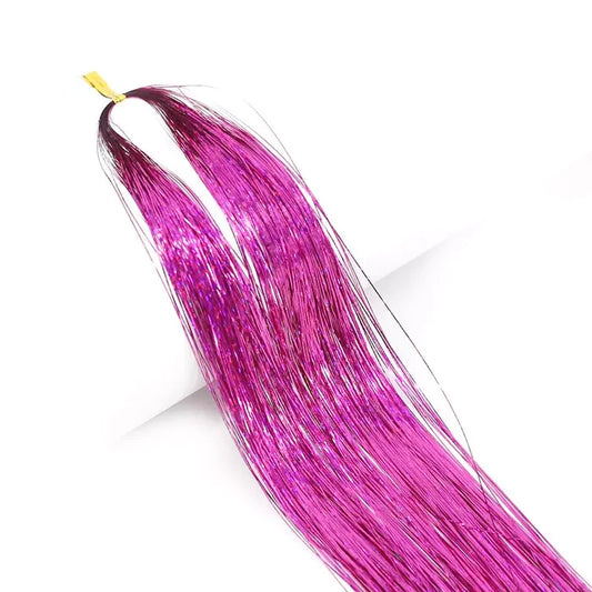 Dream Goddess Synthetic Glitter Hair Tinsel Pink 1 Pack