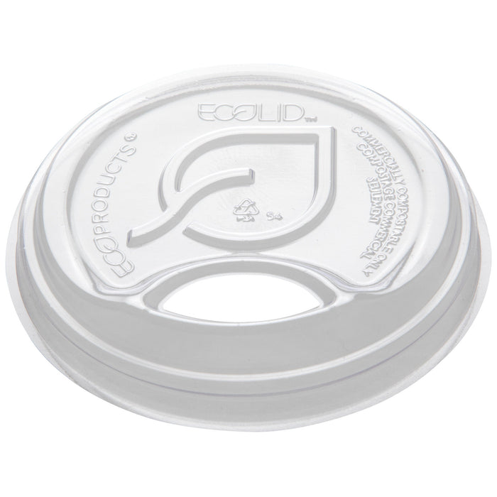 EcoProducts Compostable Flat PLA Sip Lid (Fits 12-22oz Paper Cold Cups) | 99-Series | 1000/cs
