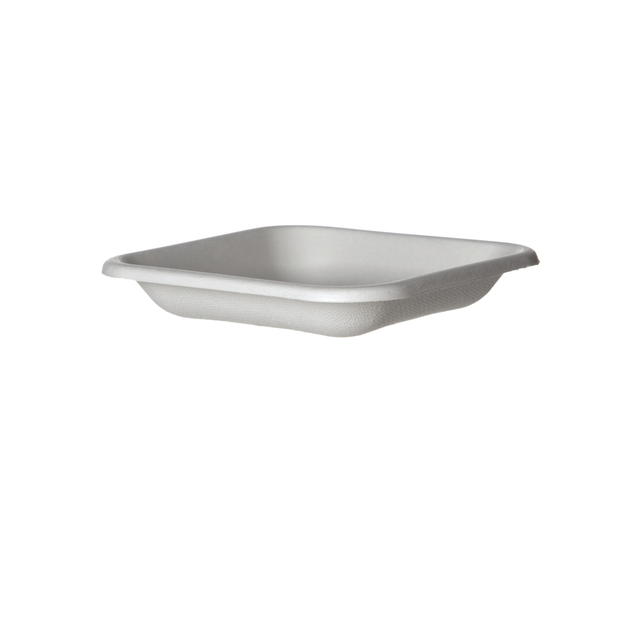 EcoProducts WorldView™ Compostable Molded Fiber Take-Out Containers (5in | Square | Tall) | 305-Series | 800/cs