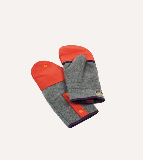 Elmer Grey and Orange Eco Cover Fleece Mitten