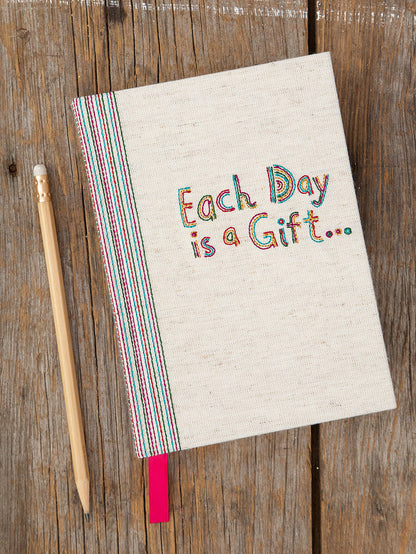 Embroidered 5 Year Daily Journal - Each Day Is A Gift-view 1