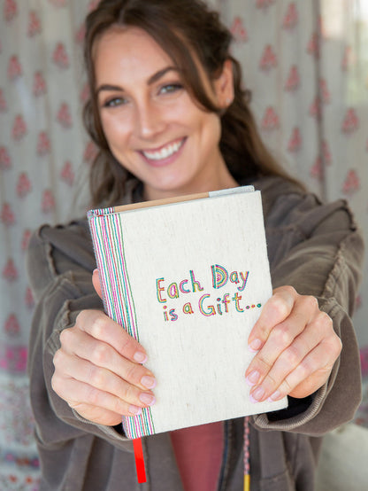 Embroidered 5 Year Daily Journal - Each Day Is A Gift-view 6