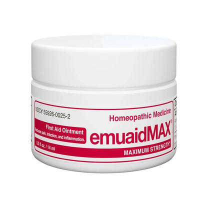 emuaidmax homeopathic first aid ointment jar