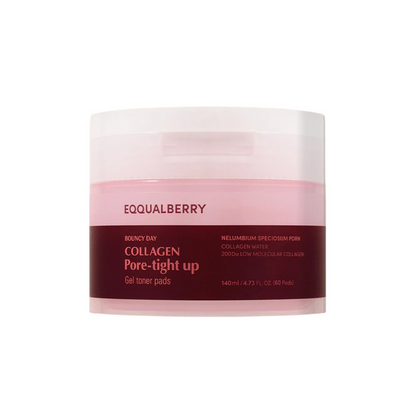 EQQUALBERRY Collagen Pore-Tight Up Gel Toner Pads - 60 Pads - DOKAN
