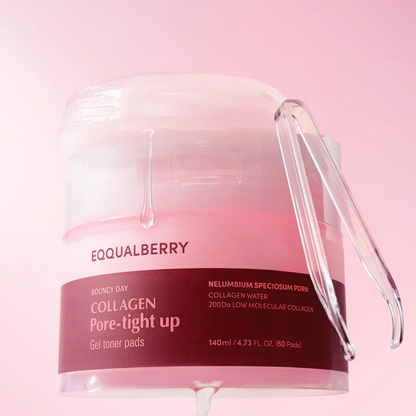 EQQUALBERRY Collagen Pore-Tight Up Gel Toner Pads - 60 Pads - DOKAN