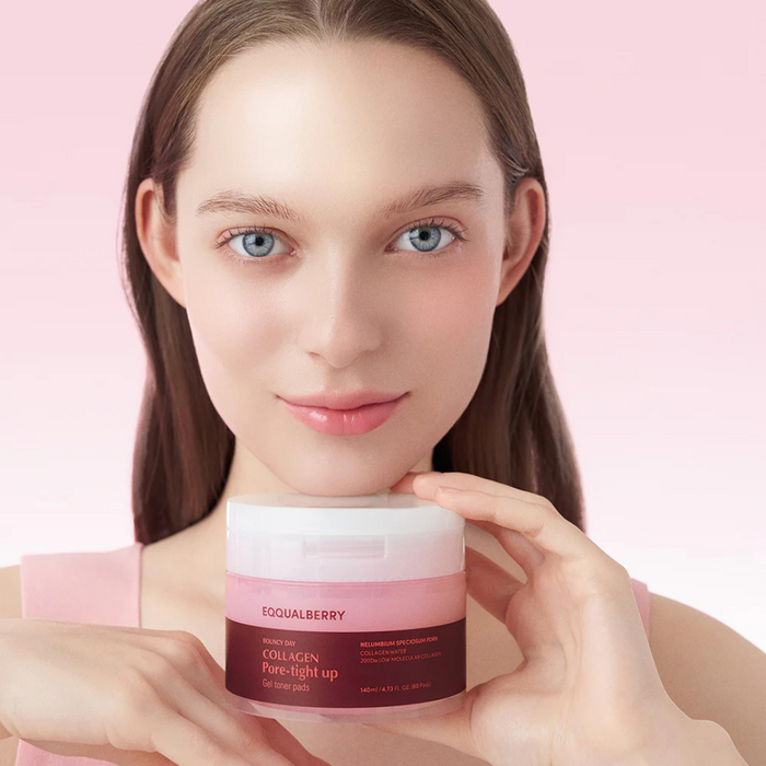 EQQUALBERRY Collagen Pore-Tight Up Gel Toner Pads - 60 Pads - DOKAN