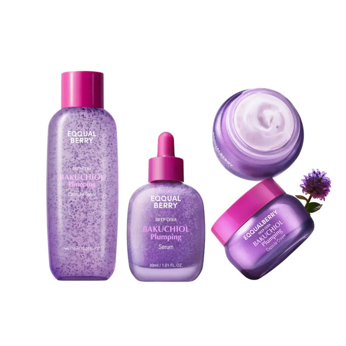 EQQUALBERRY Deep Cera Bakuchiol Plumping Skincare Set - DOKAN
