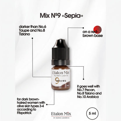 Etalon Mix Inorganic Eyebrow Set 5ml Supreme Permanent