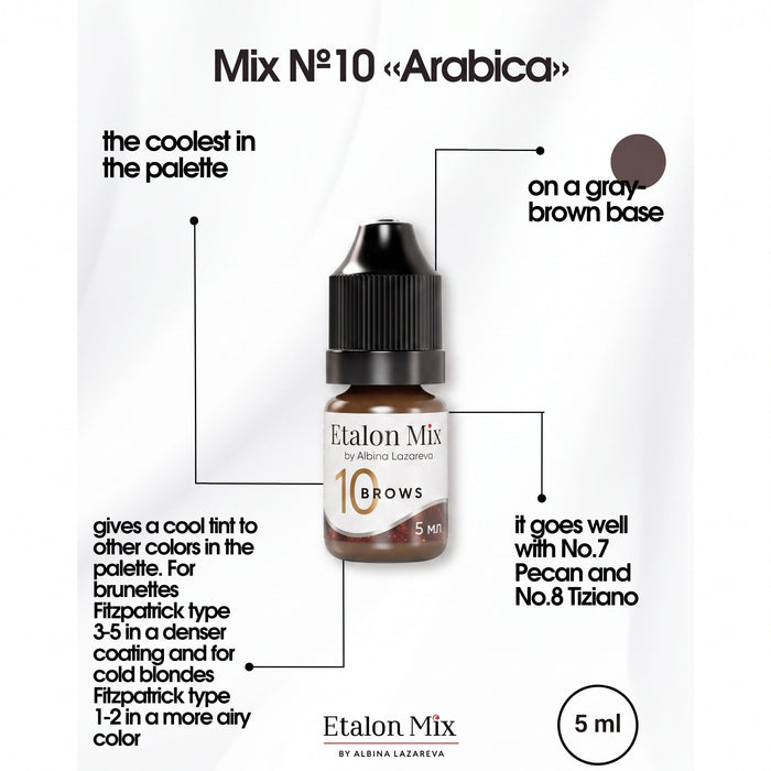Etalon Mix Inorganic Eyebrow Set 5ml Supreme Permanent