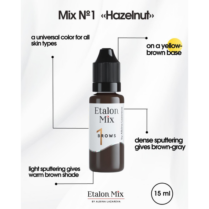 Etalon Mix  Hybrid Brow Pigments Mini Set 5 ml Supreme Permanent