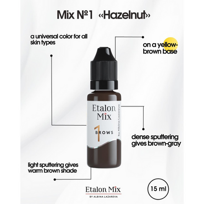 Etalon Mix  Hybrid Brow Pigments Mini Set 5 ml Supreme Permanent