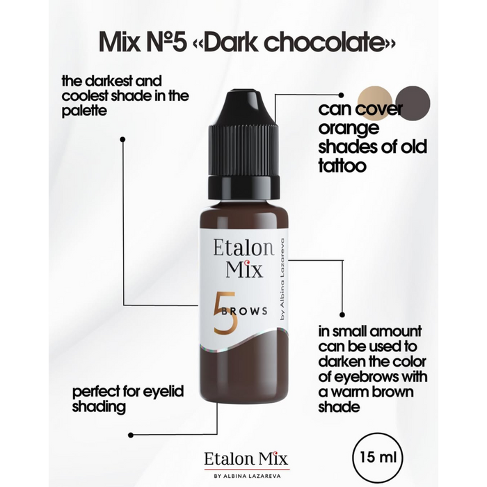 Etalon Mix  Hybrid Brow Pigments Mini Set 5 ml Supreme Permanent