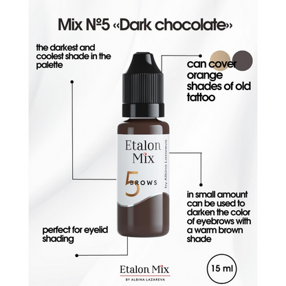 Etalon Mix  Hybrid Brow Pigments Mini Set 5 ml Supreme Permanent