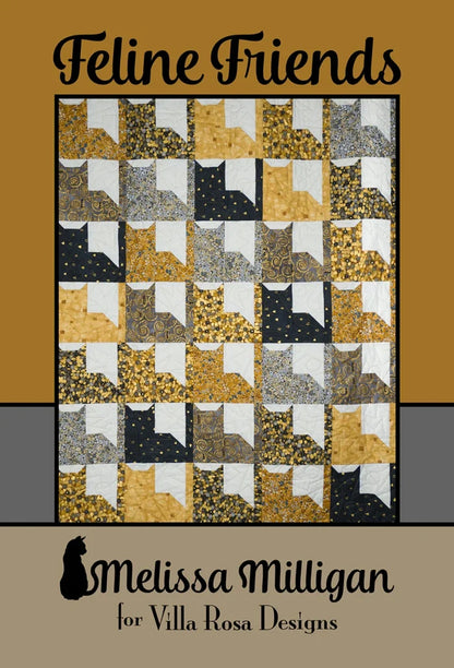 Feline Friends Pattern Quilt Kit