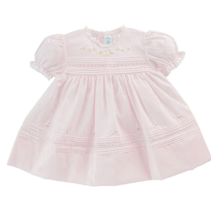 Feltman Floral Bullions Lace Dress-Pink