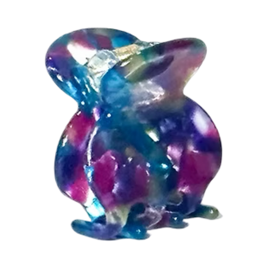 Ficcare Chloe Acetate Small Hair Clip in Dot Multi featuring a colorful dotted Italian acetate finish for secure, stylish everyday hair styling.