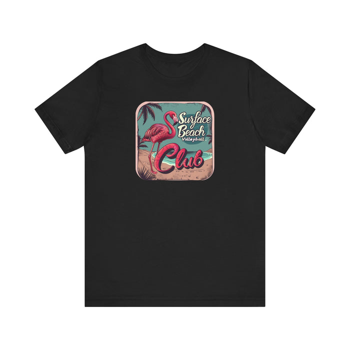 Flamingo Icon Surface Beach Volleyball Unisex Jersey Short Sleeve Tee