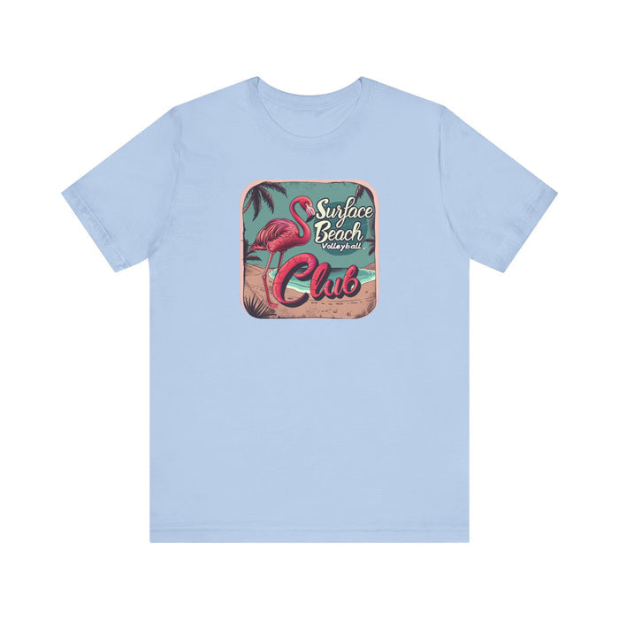 Flamingo Icon Surface Beach Volleyball Unisex Jersey Short Sleeve Tee