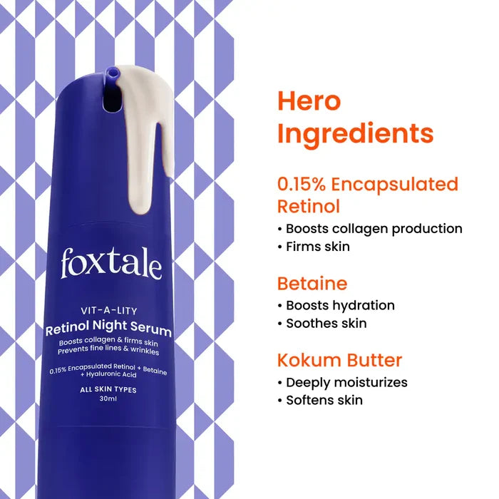Foxtale 0.15% Retinol Night Serum-30ml