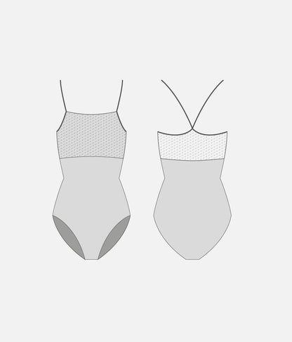 GAIA DI Scotland • Camisole Ballet Leotard with Floral Lace, Icons Collection