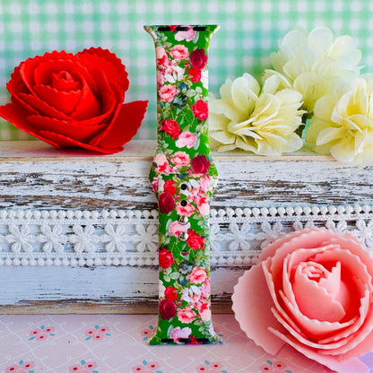 Garden Party Print Silicone Band For Apple Watch