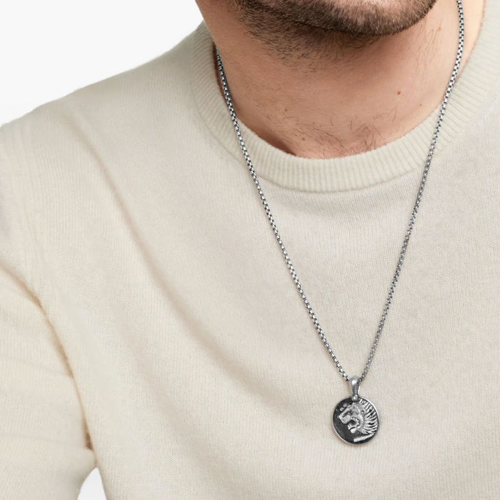 Greek Mythology "The Nemean Lion" in Stainless Steel Pendant