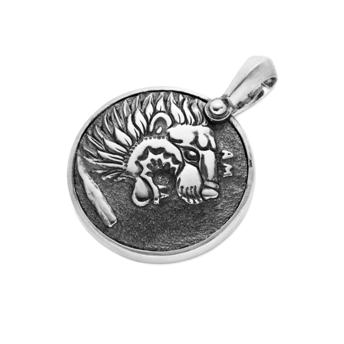 Greek Mythology "The Nemean Lion" in Stainless Steel Pendant