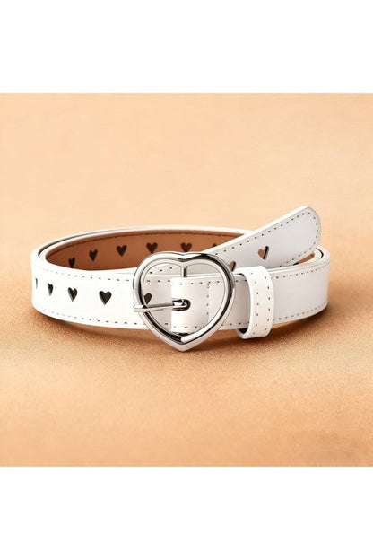 Heart Pin-Buckle Leather Belt: Romantic Elegance Redefined