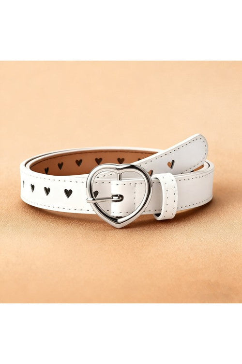Heart Pin-Buckle Leather Belt: Romantic Elegance Redefined
