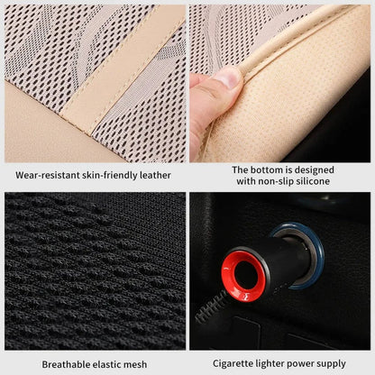 🏁 Heated & Ventilated Car Seat Cushion – All-Season Comfort with Massage, Cooling & More