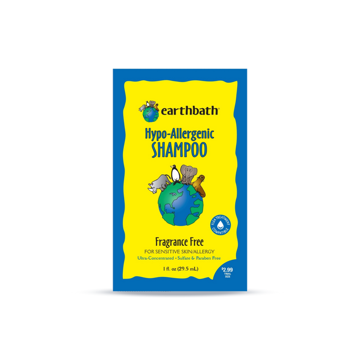 earthbath Hypo-Allergic Shampoo on a white background