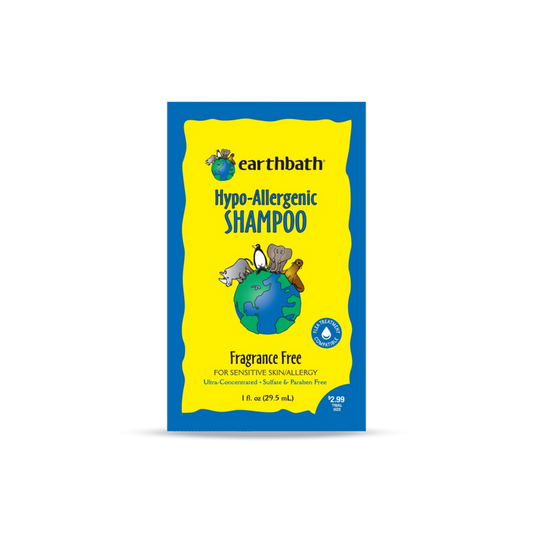 earthbath Hypo-Allergic Shampoo on a white background