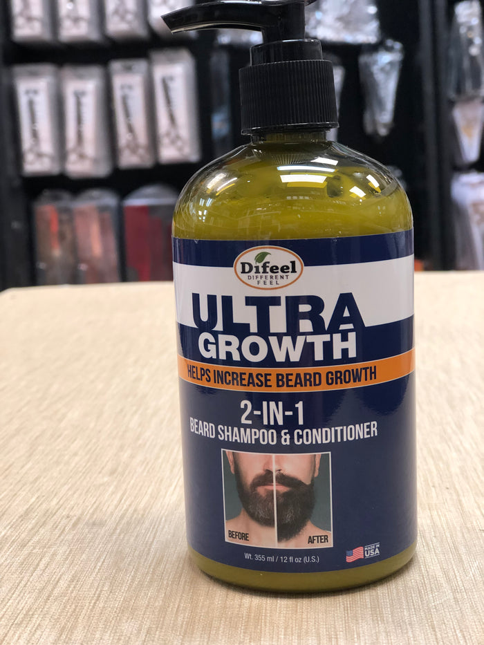 DIFEEL MENS ULTRA GROWTH BEARD SHAMPOO & CONDITIONER 12 OZ - Palms Fashion Inc.