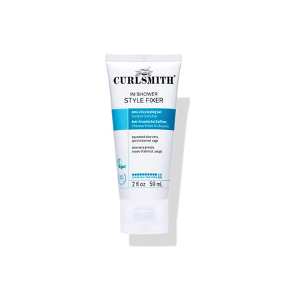 Curlsmith In-Shower Style Fixer tube on a white background