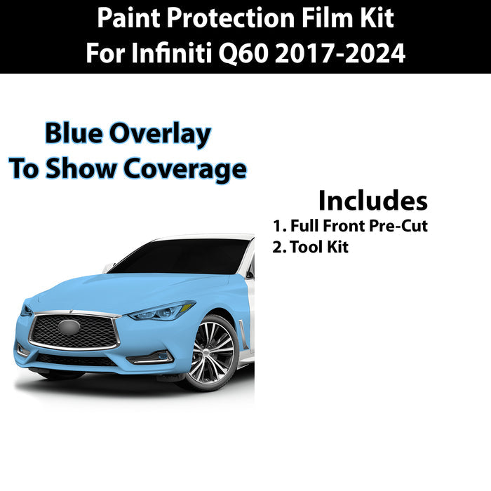 Fits Infiniti Q60 2017 - 2024 Precut Premium Paint Protection Film Clear Bra PPF Decal Film Kit Cover - Bogar Tech Designs