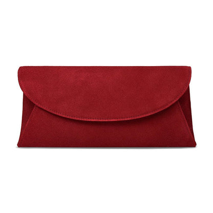 Jenna: Cherry Red Suede Bags Sole Bliss