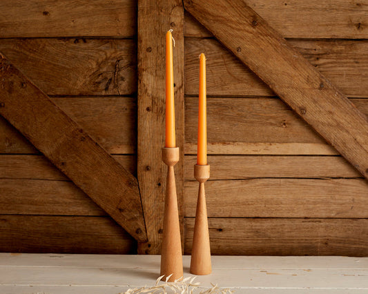 Jolene Wooden Candle Holders Set