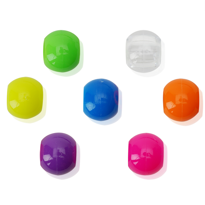 Joy Round Hair Beads XX-Large, 60 Count, Neon Mix
