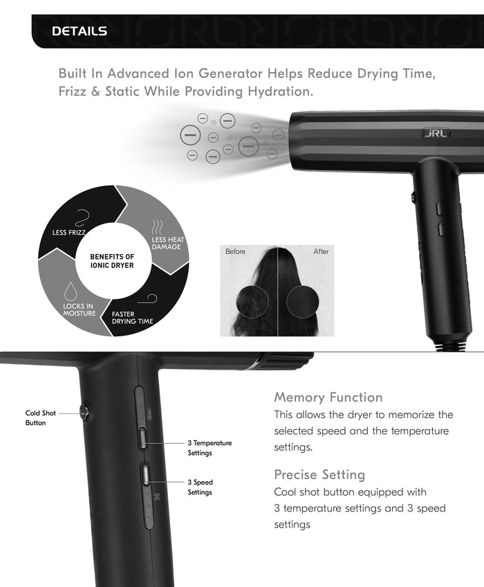 JRL Forte Pro Dryer  # FP2020H - Palms Fashion Inc.