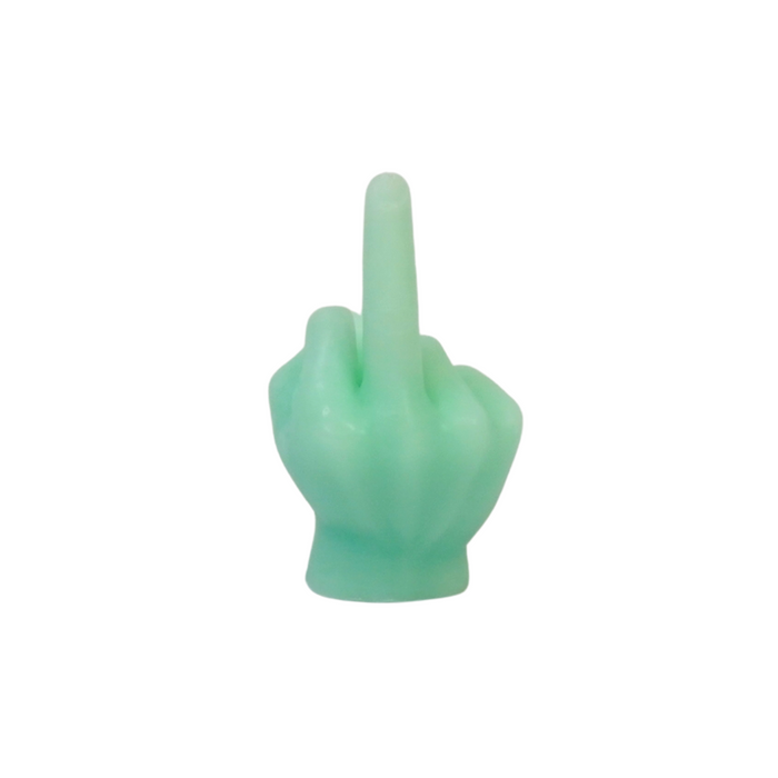 Kaars - Middelvinger - Wax - Mint - 310 gram - 10x9x17cm
