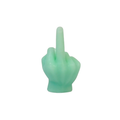 Kaars - Middelvinger - Wax - Mint - 310 gram - 10x9x17cm