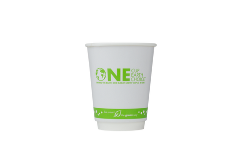 Karat Earth 8oz Compostable Insulated Double-Wall Paper Hot Cup | White | 81-Series