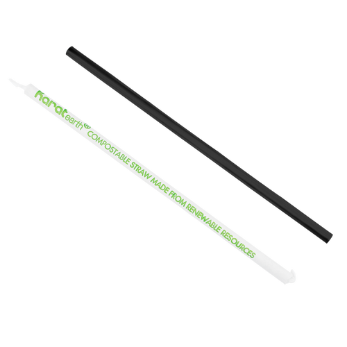Karat Earth PLA Giant 8.75" Straw | Wrapped | Clear