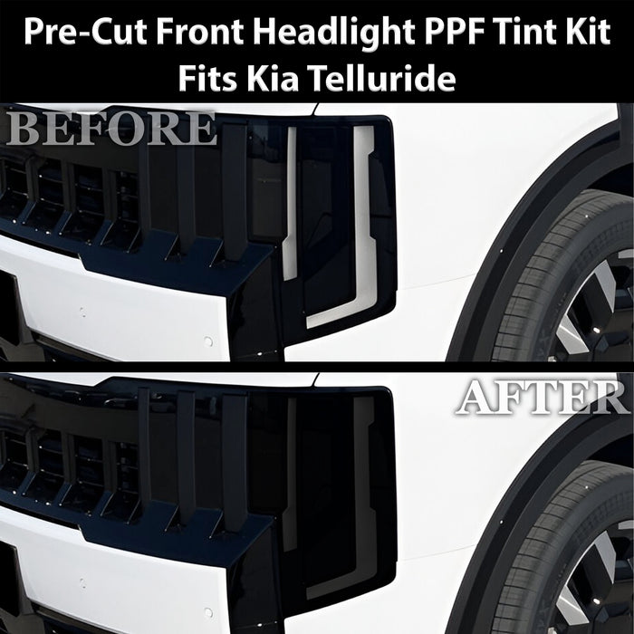 Kia Telluride 2027+ Dark Smoke Headlight & Taillight Tint Kit – Precut Vinyl Lens Overlays Film