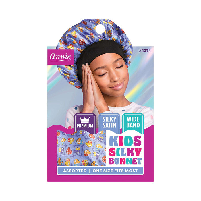 Kid's Silky Wide Edge Bonnet Dual Layer [Assorted Pattern] #4374