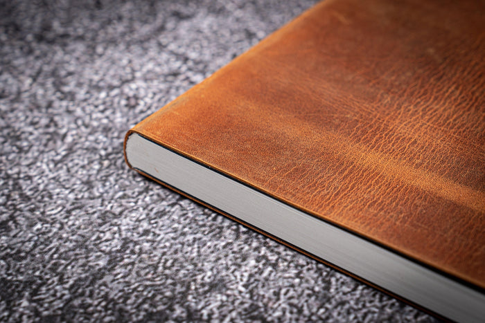 Leather Notebook - Tomoe River Paper - A6 - Crazy Horse Brown
