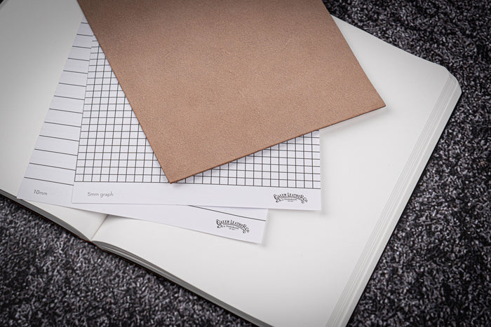 Leather Notebook - Tomoe River Paper - B6 - Crazy Horse Brown