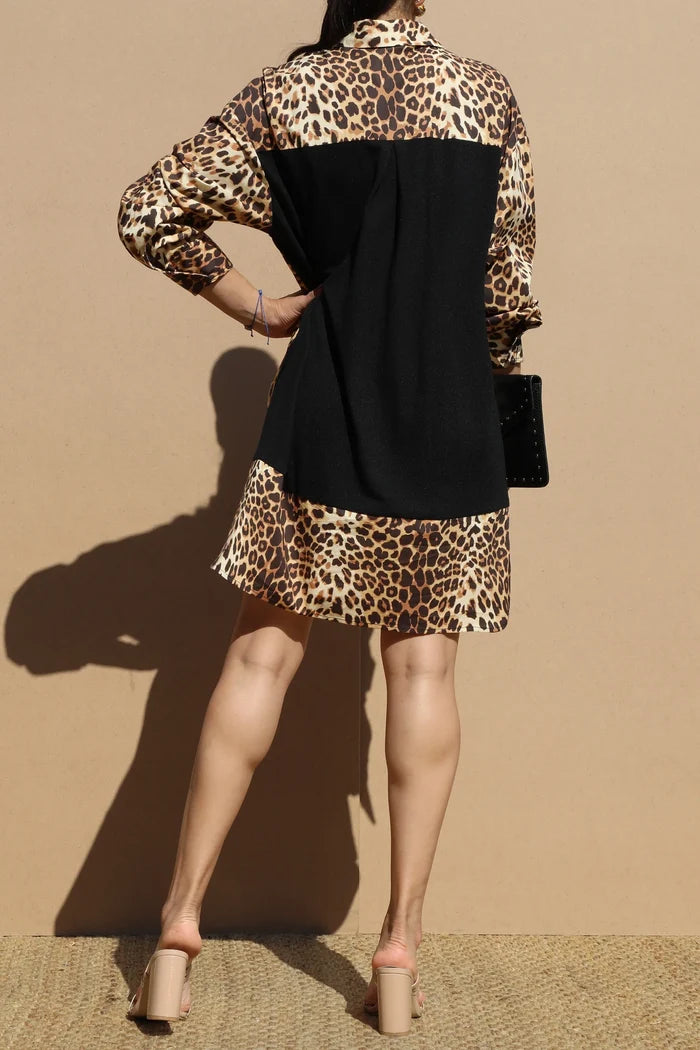 Leopard Print Knit Skirt Dress: Chic Coastal Essential